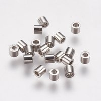 304 Stainless Steel Spacer Beads, Column, 2x2mm, Hole: 1mm — Jewelry Beads