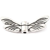 Perles en alliage de style tibétain, ailes, sans cadmium — Perles à bijoux