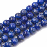 Fil de perles de lapis-lazuli naturel, rond 4mm, 15 pouces — Perles à bijoux