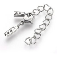 Rallonge de chaîne en acier inoxydable 304 avec embouts et fermoirs — Accessoires pour bijoux