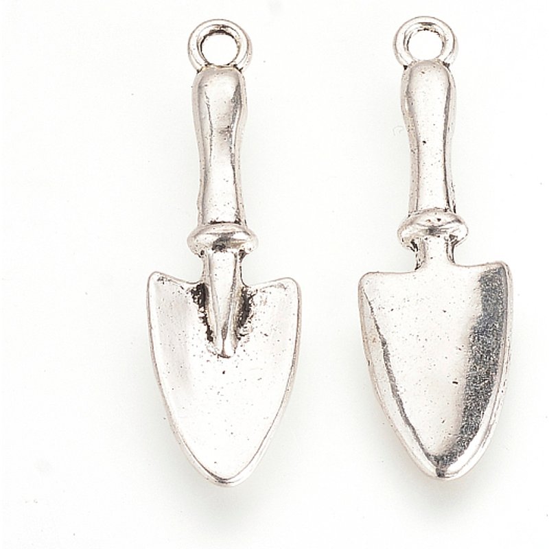 Pendentif en alliage de style tibétain - Fini argent antique — Breloques et pendentifs