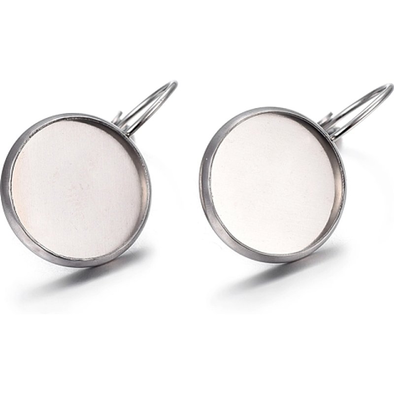 304 Stainless Steel Leverback Earring Settings, Flat Round — Jewelry Findings