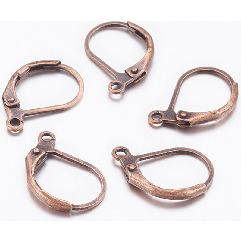 Trouvailles de boucles d'oreilles à levier en laiton avec boucle, sans cadmium, sans nickel — Accessoires pour bijoux