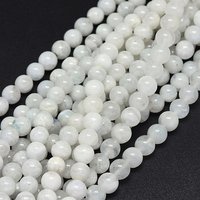 Natural Rainbow Moonstone Beads Strands, Round, 8mm, 48-50pcs — Jewelry Beads