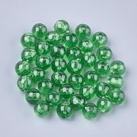Transparent Round Green Plastic Beads, 6x5.5mm, 5000pcs — Jewelry Beads