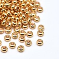 Brass Flat Round Spacer Beads, Golden, 3mm Diameter — Jewelry Beads