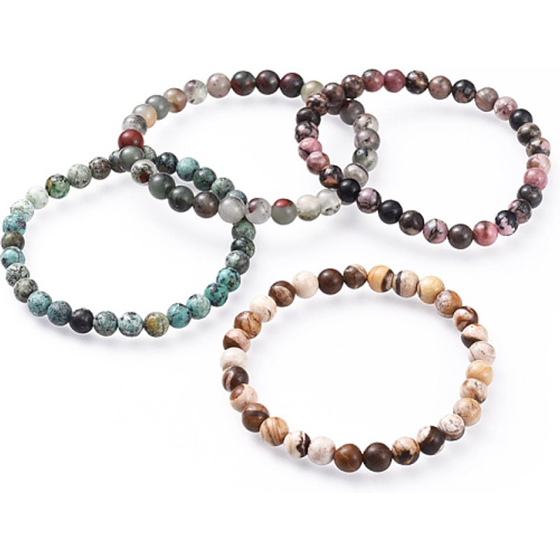 Bracelet Élastique en Pierre Naturelle avec Diamètre Intérieur de 2 Pouces — Bracelet Femme