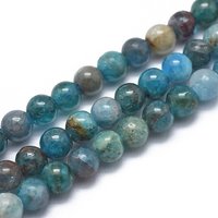 Brins de perles d'apatite naturelle, grade AB, rond, 4mm, 98pcs
