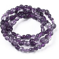 Bracelet Élastique en Améthyste Naturelle - Nuggets en Pierre Tumble — Bracelet Femme