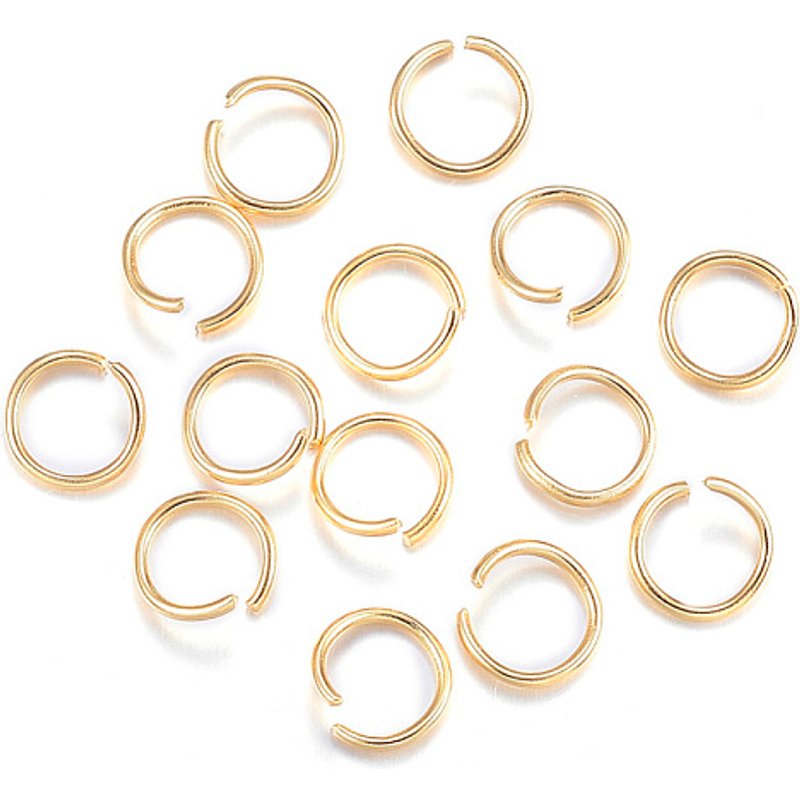 Anneaux Brisés en Acier Inoxydable 304, Plaqués Or 24K, 20 Gauge — Accessoires pour bijoux