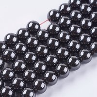 Brins de perles hématite synthétique magnétique, Grade A, noir, 8mm — Perles à bijoux