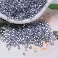 Perles Miyuki Delica, Cylindre, Perles de semence japonaises, Ceylon gris argenté — Perles à bijoux