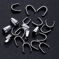 Tarnish Resistant 201 Stainless Steel Snap on Bails, 7x5x3mm