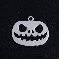 201 Stainless Steel Halloween Pumpkin Jack-O'-Lantern Charms
