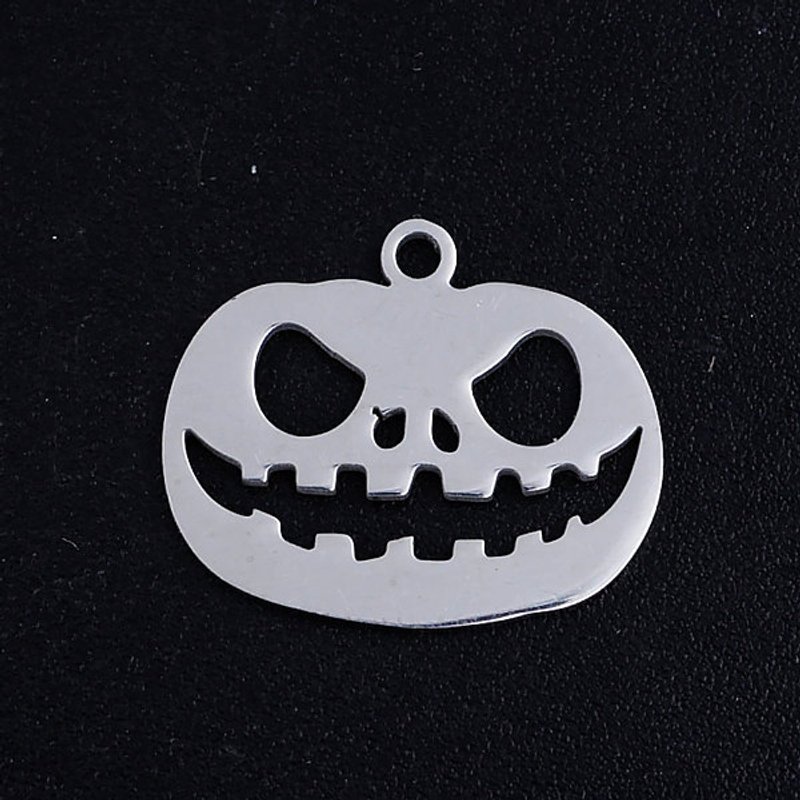 Charms en acier inoxydable 201 pour Halloween, citrouille Jack-O'-Lantern — Breloques et pendentifs