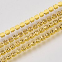 Chaînes en Strass de Fer Électrophorèse, Citrine, 10 Yards