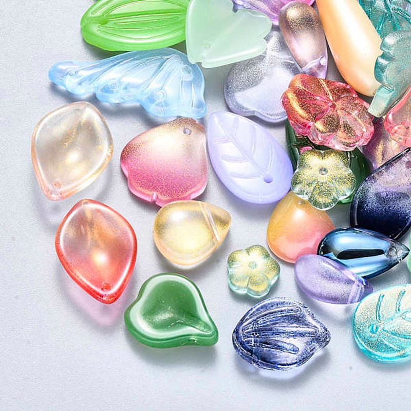 Glass Pendants and Beads in Mixed Shapes and Colors — Charms & Pendants