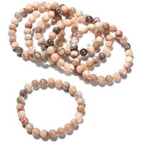 Bracelet Élastique en Pierre de Soleil Naturelle pour Femmes, Design Rond — Bracelet Femme