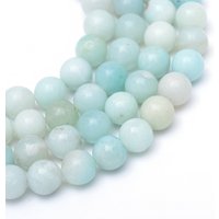 Fil de perles d'amazonite naturelle de grade A, rond, 6mm, 15 pouces — Perles à bijoux