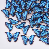 Pendentif en alliage imprimé en or clair et bleu royal — Breloques et pendentifs