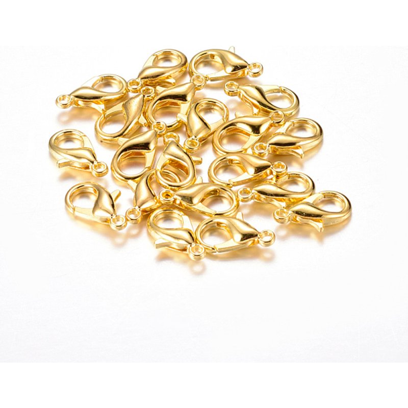 Attaches de type homard et déclencheurs perroquet en alliage de zinc, dorés — Accessoires pour bijoux