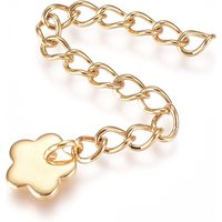 Rallonge de chaîne en acier inoxydable 304 avec charms fleurs — Accessoires pour bijoux