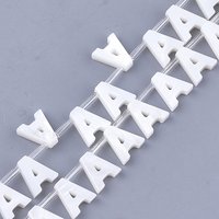 Freshwater Shell Beads, Top Drilled, Letter A, 10x9x3mm — Jewelry Beads