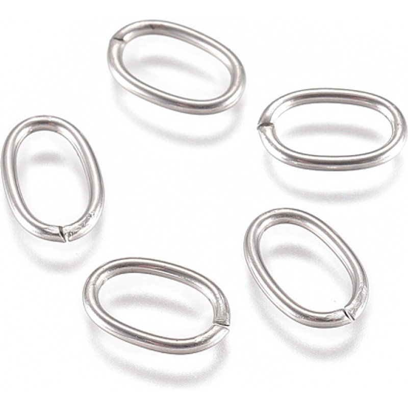 Anneaux de saut ovales en acier inoxydable 304 résistant à l'oxydation, 18 Gauge — Accessoires pour bijoux