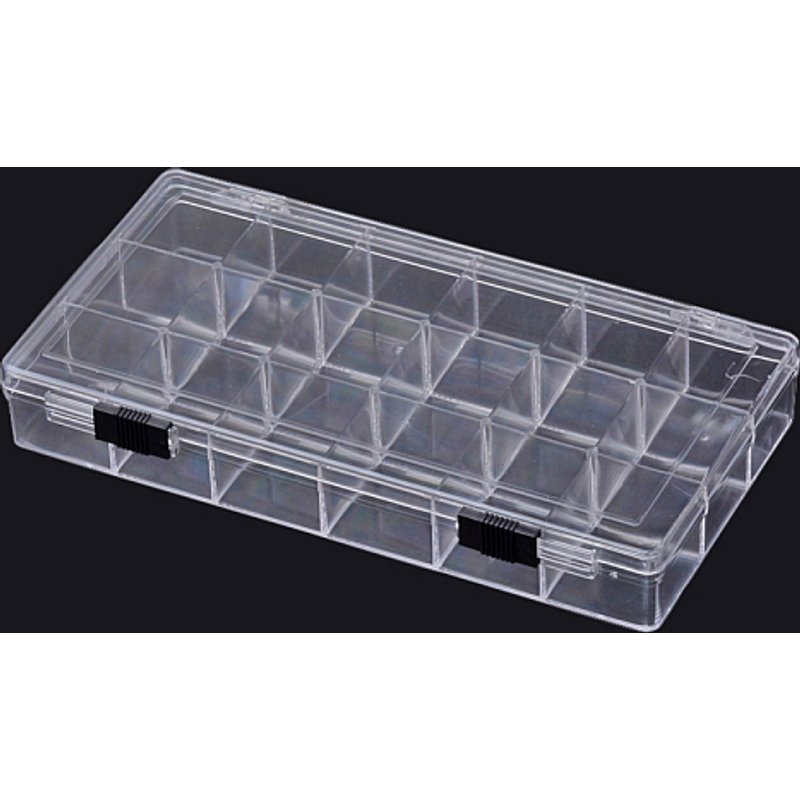 Conteneur de rangement pour perles en plastique avec 18 compartiments — Rangement et présentation