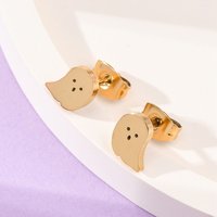 Boucles d'oreilles clous en acier inoxydable 304, plaqué or 18K — Bijoux fantaisie