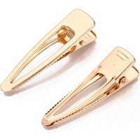 Iron Alligator Hair Clip Findings, Golden, 55x17x12.5mm — Jewelry Findings