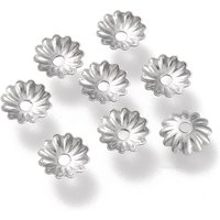 Non-Tarnish 304 Stainless Steel Multi-Petal Bead Caps
