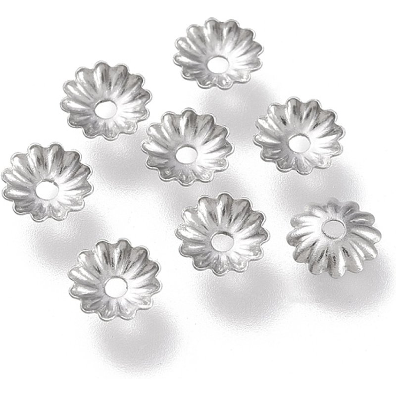 Non-Tarnish 304 Stainless Steel Multi-Petal Bead Caps — Jewelry Beads
