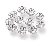 Non-Tarnish 304 Stainless Steel Multi-Petal Bead Caps — Jewelry Beads