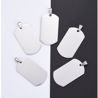 Pendentifs grands en acier inoxydable 304, étiquettes de marquage vierges — Breloques et pendentifs