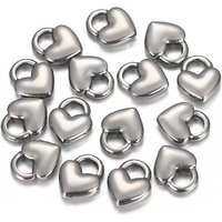 Charm en Acier Inoxydable 304 Résistant à l'Oxyde - Cadenas en Forme de Cœur — Breloques et pendentifs