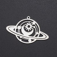 Pendentif Planète en Acier Inoxydable 201, Découpe Laser, Non-Tarnish — Breloques et pendentifs
