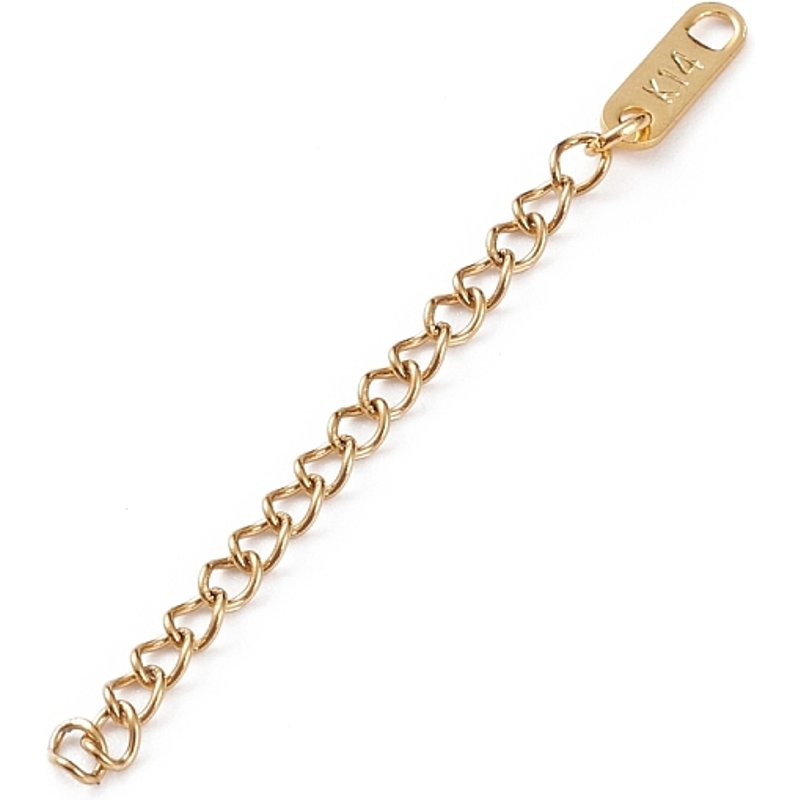 304 Stainless Steel Chain Extender with Chain Tabs & Word K14 — Jewelry Findings