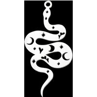 201 Stainless Steel Snake Pendants, Laser Cut, Tarnish Resistant