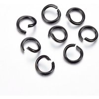 Anneaux Brisés Ouverts en Acier Inoxydable 304, Noir Électrophorèse, 21 Gauge — Accessoires pour bijoux
