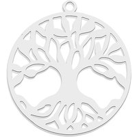 Pendentifs en Acier Inoxydable 201, Découpe Laser, Ronds avec Arbre de Vie — Breloques et pendentifs