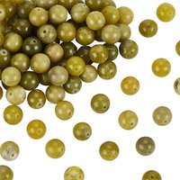 Olycraft 94pcs Natural Peridot Beads 8mm Green Round Loose Beads — Jewelry Beads