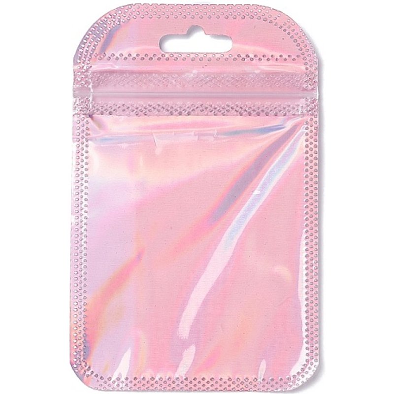 PP Zip Lock Bags, Resealable Rectangle Bags, Pink, 50pcs — Jewelry Display & Storage