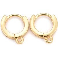 Trouvailles de Boucles d'Oreilles Huggie en Laiton, Plaqué Or 18K — Accessoires pour bijoux