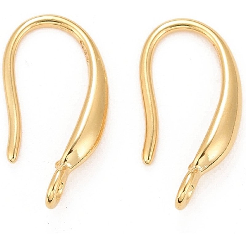 Crochets de Boucles d'Oreilles en Laiton Écologique Rack Plating avec Boucle Verticale