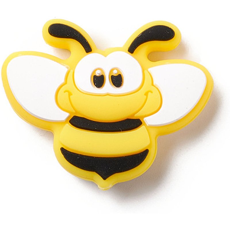 Silicone Focal Beads, Bee, Yellow, 30x37x9.5mm, Hole: 2mm — Jewelry Beads
