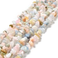 Brins de perles de morganite naturelle, chips, 6-14x4-7x2-6.5, trou de 1mm — Perles à bijoux