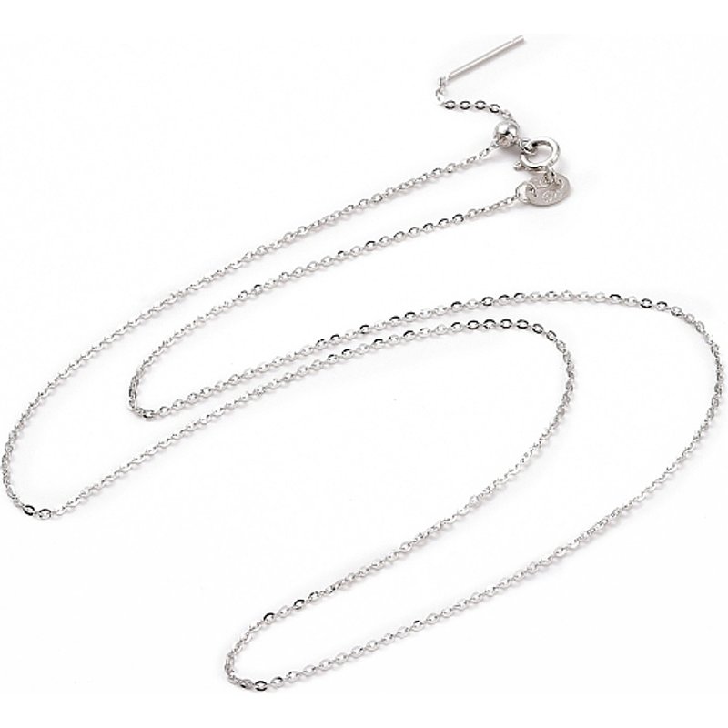 Rhodium Plated 925 Sterling Silver Beadable Necklace for Women — Pendant Necklace