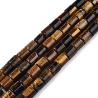Natural Tiger Eye Beads Strands, Column, 5.5-6.5mm, 57pcs/strand — Jewelry Beads