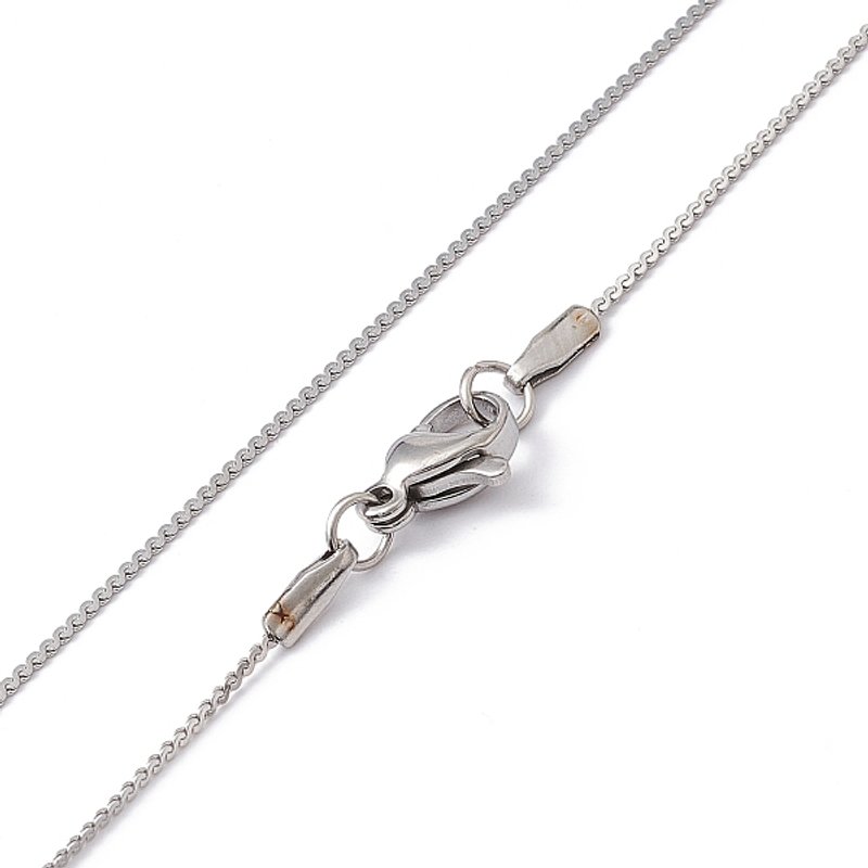 Collier en chaîne serpentine en acier inoxydable 304 anti-ternissement 19,69 pouces — Collier pendentif